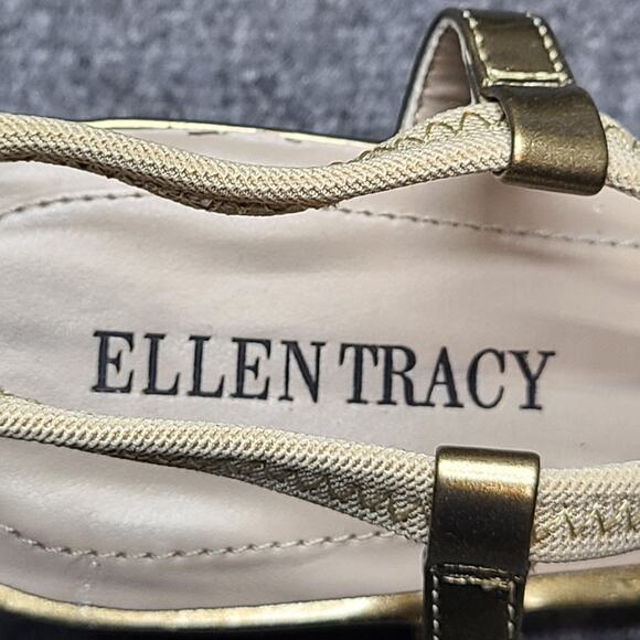 Ellen Tracy Shoes Womens Size 10M Wedge Sandals ET-JETT Strappy Slingback - Picture 5 of 9
